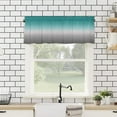 thumbnail image 4 of Windows Valances Curtain Green and Gray Ombre Kitchen Valances Rod Pocket Gradient Gradual Color Window Treatment Short Topper Curtains for Kitchen Bathroom Living Room 1 Panel,54 by 18 inches, 4 of 5