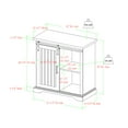 thumbnail image 6 of Walker Edison Modern Farmhouse Sliding Door Accent Cabinet, Reclaimed Barnwood, 6 of 6