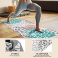 thumbnail image 4 of Orange Floral and Petal Pattern Hot Yoga Mat Towel Non Slip for Hot Yoga - Quick-Drying Yoga Mat Cover with 4 Corner Pockets with Travel Bag - Hot Yoga Towel Non Slip 74"x26", 4 of 6