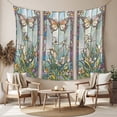 thumbnail image 2 of Colorful Butterfly Large Tapestry for Bedroom Wall Hanging Tapestry, Spring Botanical Summer Vintage Ceiling Backdrop Tapestries Poster Blanket Wall Decor for Teens Room Living Room Dorm 85" x 90", 2 of 8