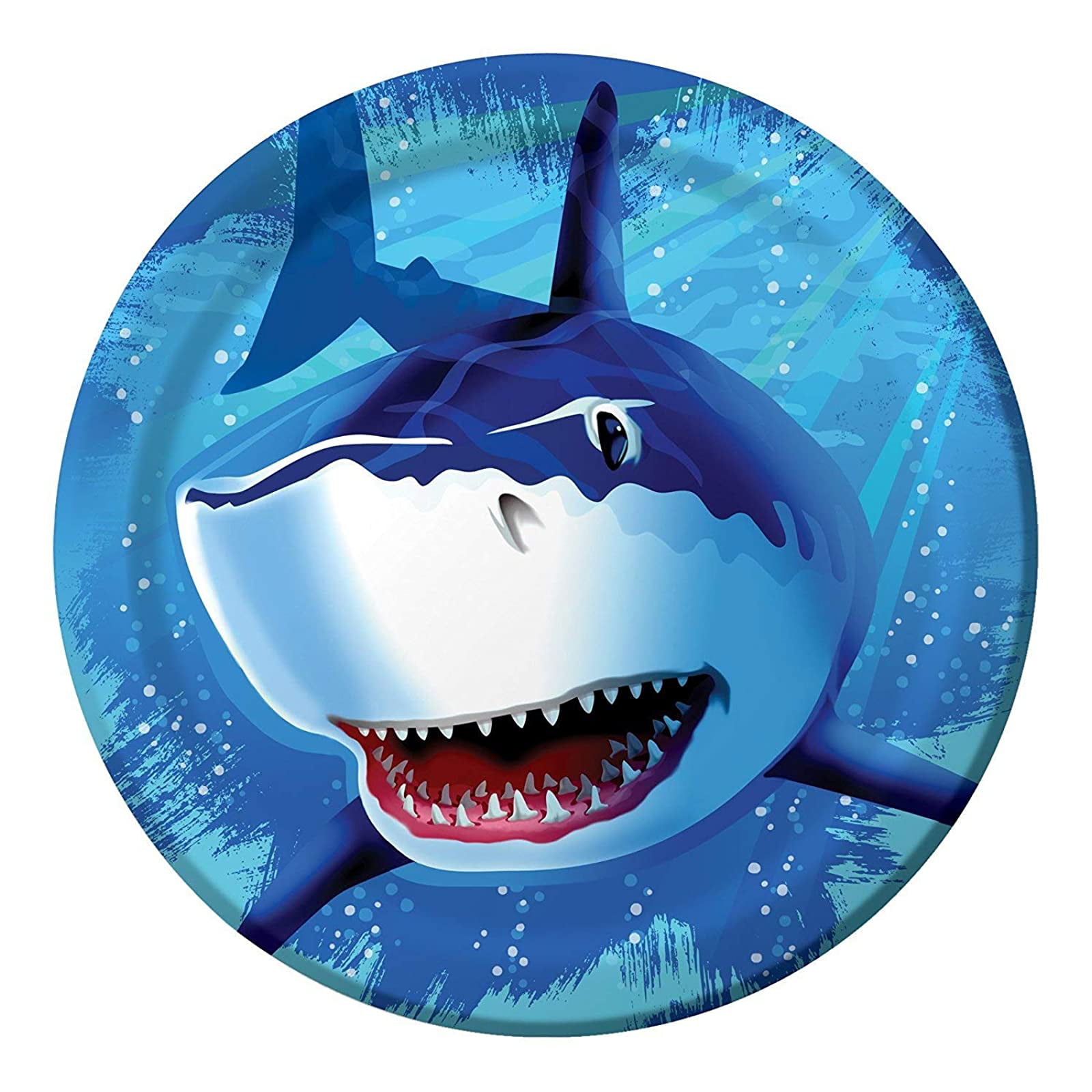 24 Count Creative Converting Shark Splash Round Dinner Plates Value Pack
