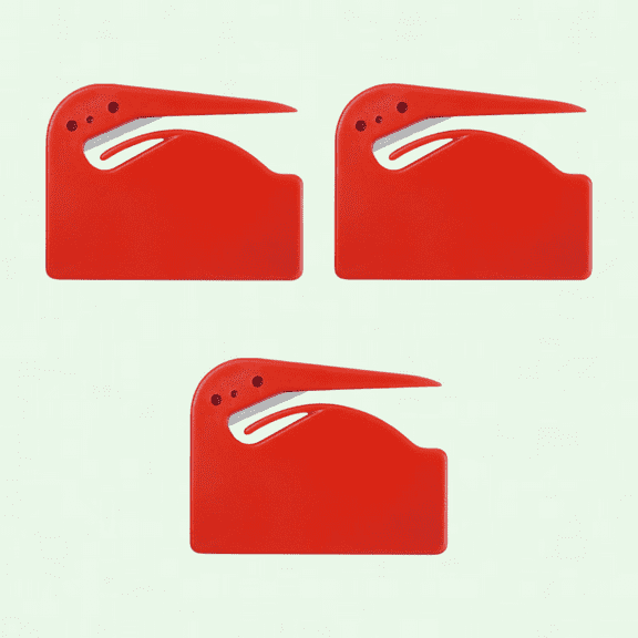 Pack of 3 Letter Openers with Blade Paper Cutter (White, M)