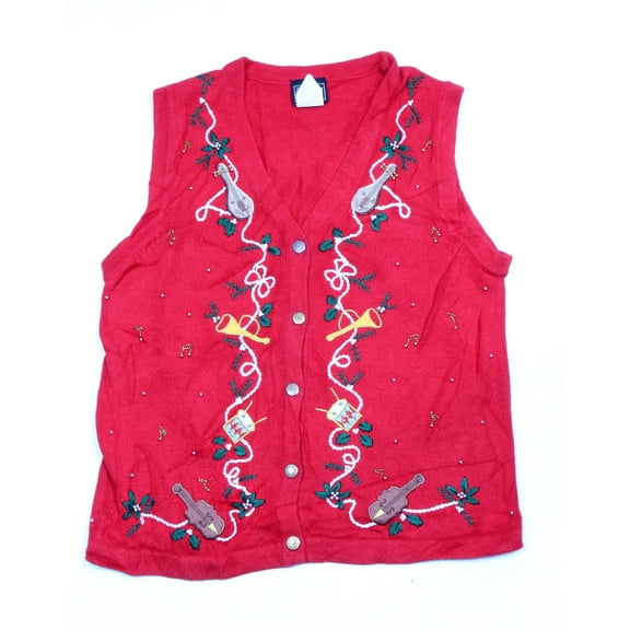 Vintage One of a kind Ugly Christmas Holiday Sweater Vest - Small
