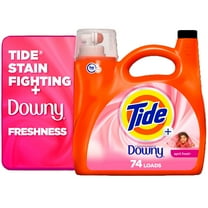 Tide Plus a Touch of Downy Liquid Laundry Detergent, April Fresh Scent, 74 Loads, 105 fl oz