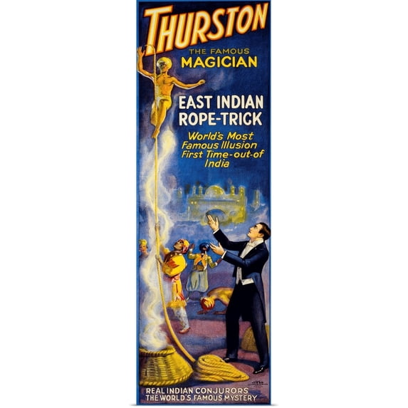 Great BIG Canvas | Rolled Print Collection Poster Print entitled Thurston, East Indian Rope-Trick