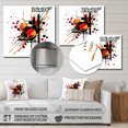 thumbnail image 4 of Designart "Abstract Symphony in Red and Black II" Abstract Metal Wall Art, 4 of 5