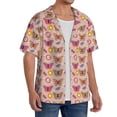thumbnail image 2 of Sikiie colorful Butterfly Daisy Men's Cuban Shirt, Hawaiian Shirts, Business Casual Button Down Shirts, Short Sleeve Shirt-XX-Large, 2 of 5