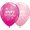 Pink, variant on Loftus International  11 in. Birthday Sparkle Purple Violet & Spring Lilac with White Ink Balloon - 50 per Bag