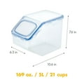thumbnail image 3 of LocknLock 21-Cup Easy Essentials Plastic Rectangular Food Storage Container with Flip Lid, Clear, 3 of 8