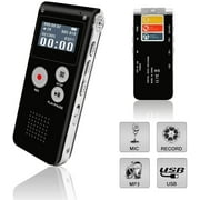 Voice Recorder, Digital Voice Recorder, Voice Activated Recorder with Playback, Rechargeable Tape Dictaphone Recorder