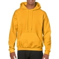 thumbnail image 1 of Gildan Mens Heavy Blend Hooded Sweatshirt, L, Gold, 1 of 2