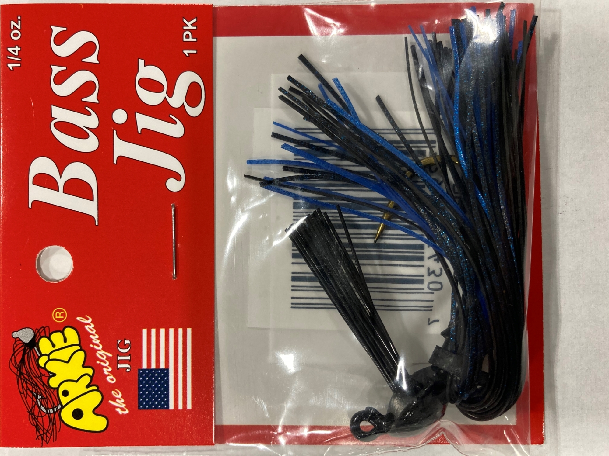 Arkie Lures Rattle Band Bass Jig, 1/4 oz., Black/Blue, RBJ-14-2