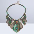 thumbnail image 2 of MasteelfCA Collier Ras du Cou Ethnique Fait Main Mode Multicolore Perles Bohemia Déclaration Bijoux pour Femmes Bijoux (Vert), 2 of 7