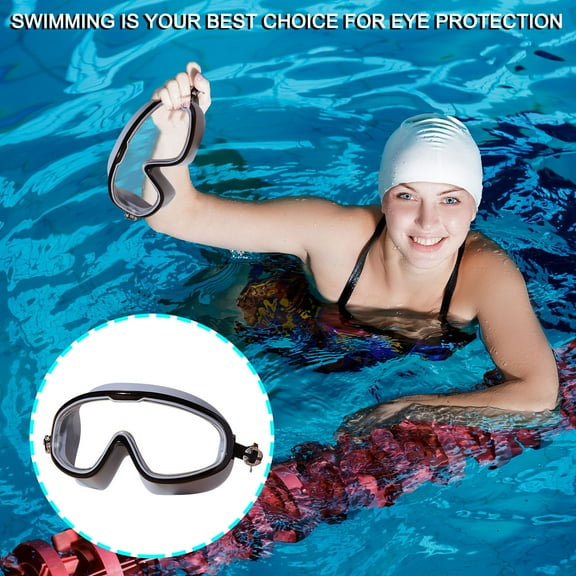PPgejGEK Swim Mask Ultimate 180° Swim Goggles Diving Mask Leak-Proof Goggles with Nose Cover and Fabric Strap for Swimming, Snorkeling Diving for Beach Swimming Pool Festival Gift