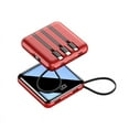 thumbnail image 5 of Power Bank, 20000mAh Mini Portable Mirror Power Bank Flashlight Design, for iOS/Micro/type-c/USB-A, Red, 5 of 10