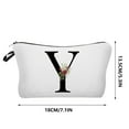 thumbnail image 3 of Alphabet Initial Cosmetic Bag, Travel and Daily Makeup Organizer, Durable Fabric, Personalized Gift for Women, Mom, Bridesmaid, Large Capacity for Lipstick, Keys, Toiletries, Stylish Storage, 3 of 6