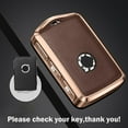 thumbnail image 1 of Aluminium Leather Car Key Fob Case Cover Holder Shell For Volvo S60 S90 XC60 V90, 1 of 9