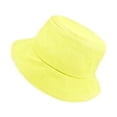 thumbnail image 2 of Ticikt Outdoor Kids Sun Hat UPF 50+ Quick Drying Foldable Solid Bucket Hat Lightweight Adjustable Fishing Hat for Girls and Boys,Color:Yellow, 2 of 3