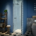 thumbnail image 3 of Classy 24-26" W x 72" H Pivot Shower Door Semi-Frameless Chrome Glass Shower Door with Handle, 3 of 28