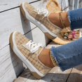 thumbnail image 4 of AUDeals Women’s Canvas Backless Mule Sneakers, Low Top Slip On Platform Loafers, Soft Sole Casual Walking Tennis Shoes for Daily Outdoor Wear (Khaki, 6), 4 of 5
