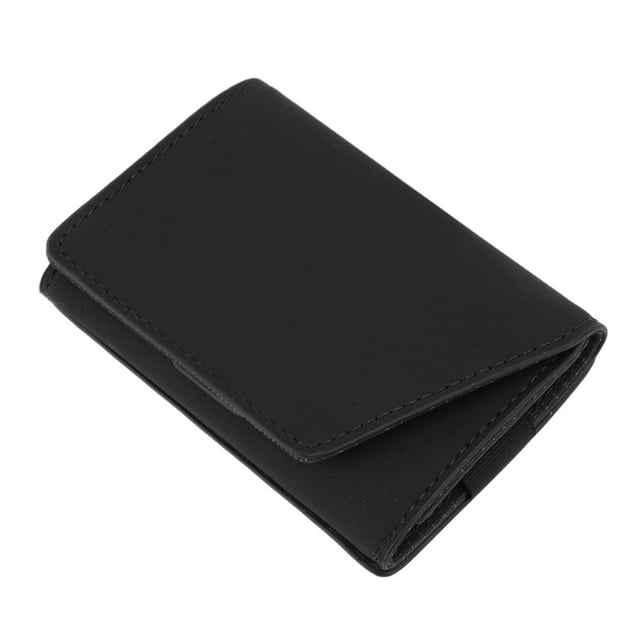 Minimalist Card Holder, Large Capacity Card Holder Wallet Comfortable Compact Leather Foldable For ID Cards For Daily Life Black,Grey,Brown,Brownish Red
