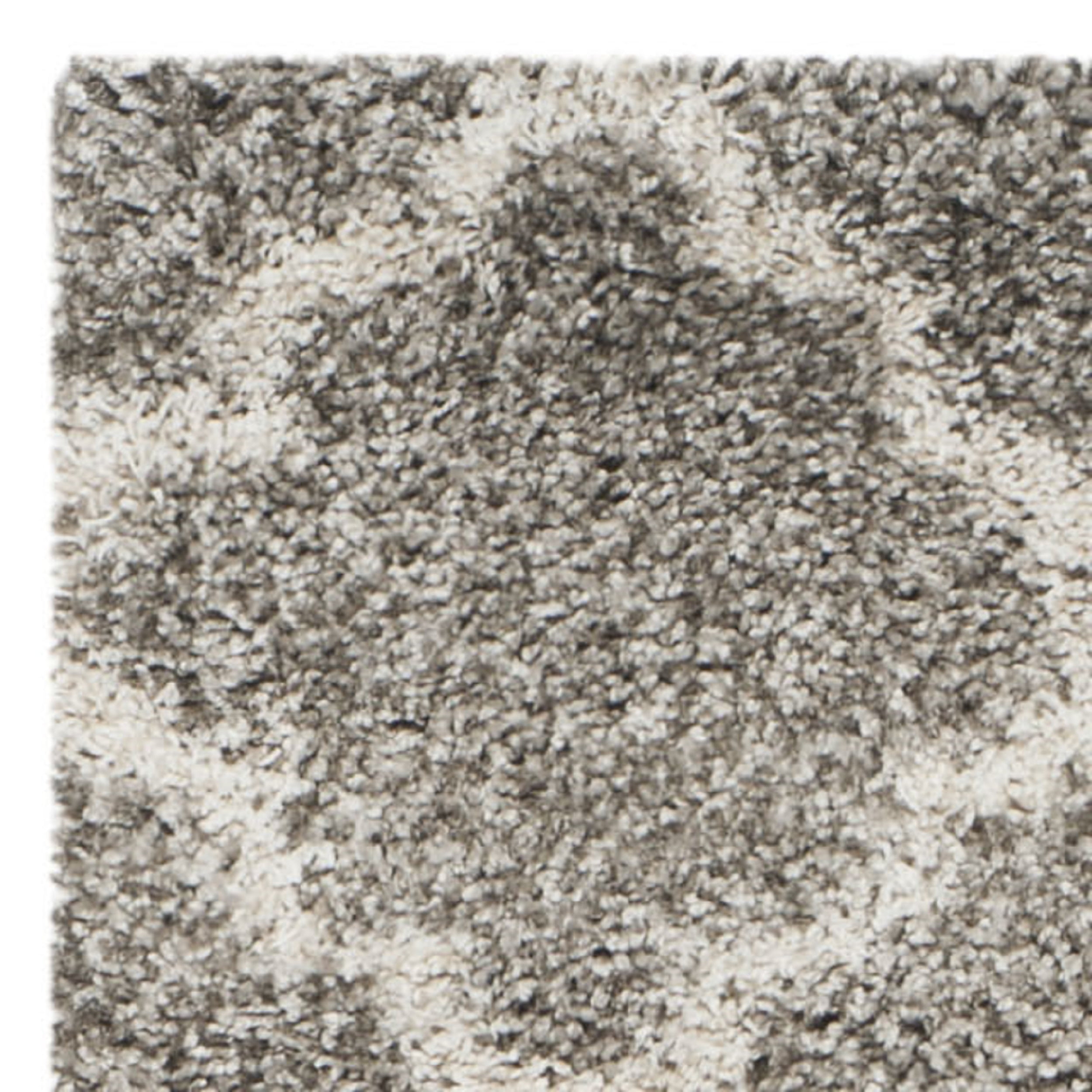 SAFAVIEH Hudson Jaye Geometric Shag Runner Rug, Grey/Ivory, 2'3" x 14'