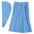thumbnail image 1 of Ensemble de Serviette de Bain en Microfibre et Bonnet de Douche, Super Absorbant, Jupe de Douche Ajustable pour la Maison et les Voyages, 1 of 6