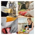 thumbnail image 4 of Anti Cut Gloves Cut Resistant Gardening Kitchen Gloves Grey Black HPPE EN388 Anti-cut Level 5 Safety Work Gloves ,Superior Abrasion, 4 of 5