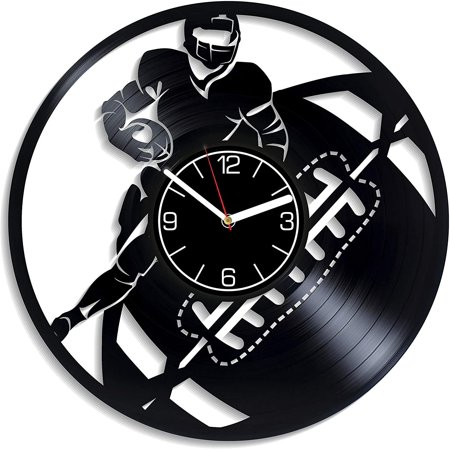 American Football Vinyl Record Wall Clock American Football Wall Clock Modern Football Gift Sport Home Decoration American Football Vinyl Clock Gift for Men Football Wall Art Football Clock
