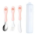 thumbnail image 1 of Couverts Réutilisables pour Enfants Incluant Fourchette Couteau Cuillères de Table pour Manger, 1 of 5