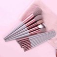 thumbnail image 1 of Professional Makeup Brush Set 12 Pcs, Puffy Vegan Bristles Powder Blending Brush With Travel Cosmetic Organizer Bag, Durable Round Handle Make Up Tool, 1 of 4