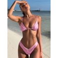 thumbnail image 1 of Miyouj, lo más nuevo, Bikinis sexis para mujer, traje de baño con micropliegues, conjunto de Bikini de corte alto para mujer, traje de baño de cuerda para mujer, traje de baño 2023 Tan Jianjun unisex, 1 of 2