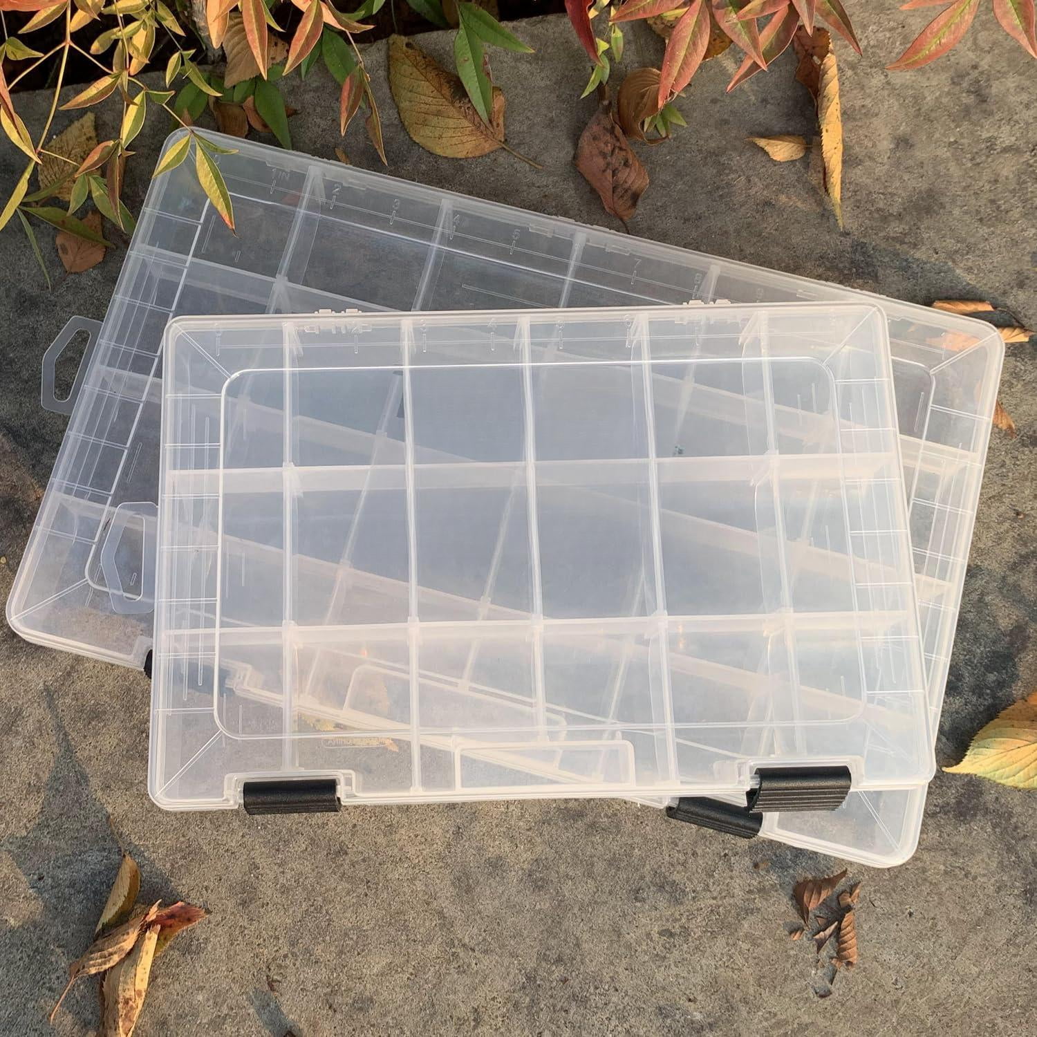 3600 Tackle Trays  Plastic Storage Organizer Box With Removable Dividers - Boxes Fishing 3700 2 Packs/4 Packs