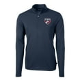 thumbnail image 2 of Men's-Cutter & Buck  Navy FC Dallas Big & Tall Virtue Eco Pique Recycled Quarter-Zip Pullover Top, 2 of 3