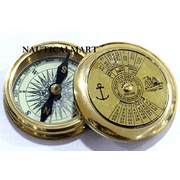 NauticalMart Marine Brass Compass With Calendar Nautical Decor