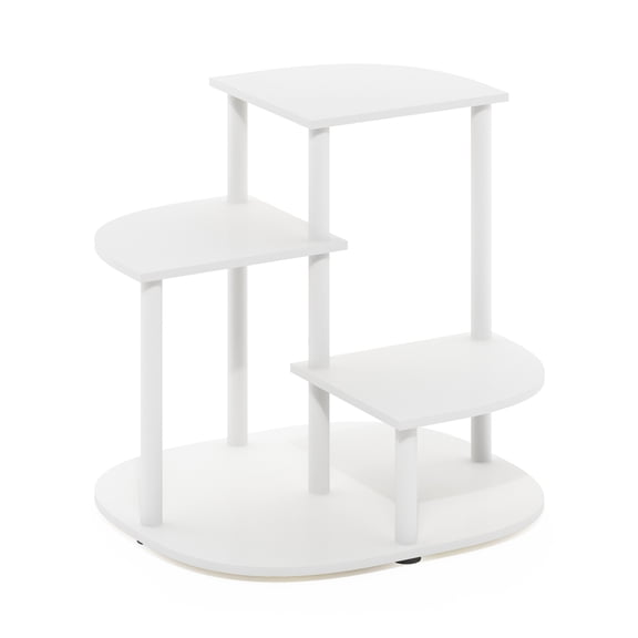 Furinno CELUKA Plant Stand Indoor, 3-Tier Tall Plant Stand, Corner Tiered Plant Stand Outdoor, Indoor, for Patio, Garden, Balcony, Living Room, White
