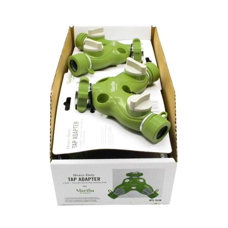 2-Way Metal Garden Hose Tap Adapter Y-Splitter 2-Way Metal Garden Hose Tap Adapter Y-Splitter