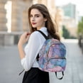 thumbnail image 6 of FORMRS Mini Backpack Purse for Women Travel Daypack Casual Shoulder Bag, Pink Marble Pattern, 6 of 7
