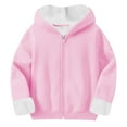 thumbnail image 7 of Cethrio Kids Girls Fleece Hoodies, Long Sleeve Zip up Warm Casual Girls Sweatshirts Pink Size 3-4T, 7 of 7