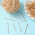 thumbnail image 6 of 100pc Iron Bar Connector Charms Nickel Free Textured Light Gold 30x2x1.2mm Hole: 1mm, 6 of 6
