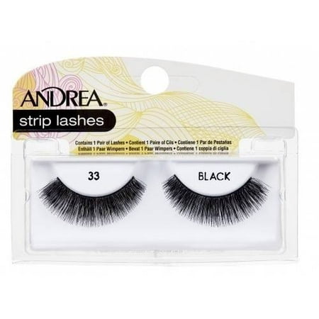 Andrea Strip Eyelashes, 33 Black, 1 pr