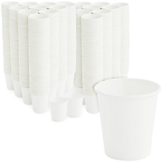 Realistic White Disposable Small Big And Middle Paper Cups Stock