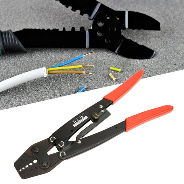 HX 10 Cricler en Acier au Carbone Cricter Terminal 1.25-10mm AWG10-6 Poignée Rouge