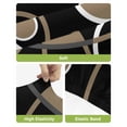 thumbnail image 4 of Black Brown Bar Stool Covers Set of 2, White Circle Modern Minimalist Geometric Stretch Washable Bar Chair Covers with Backs, Removable Pub Counter Height Chair Cover for Kitchen Dining Room Cafe, 4 of 7