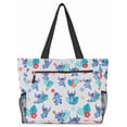 thumbnail image 3 of Disney Lilo & Stitch Large Tote Bag Zipper Beach Travel Bag Water Bottle Pockets, 3 of 9