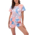 thumbnail image 2 of Pijamas Cortos,Conjunto De Pijamas Ropa De Dormir Suave Y Cómoda para Mujer Conjunto De Ropa De Dormir Suelta para Mujer Diseño Elevado, 2 of 6