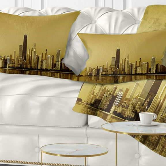 Designart 12" x 20" Multi-color Polyester Throw Pillow