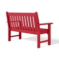 thumbnail image 5 of WestinTrends Malibu Outdoor 2-Person All-Weather HDPE Front Porch Garden Bench, Red, 5 of 10