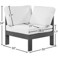 thumbnail image 3 of Meridian Furniture Nizuc White Outdoor Patio Corner Chair, 3 of 7