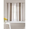 thumbnail image 3 of Brown White Ombre Tier Curtains 45 Inch Length,Sheer Curtains for Bedroom Living Room Window Vintage Minimalist Country Gradient Small Half Window Kitchen Curtains & Drapes 27.5"x45" 2 Panels, 3 of 6